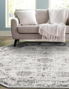 Riviera Elegance Collection Area Rug - Antibes (Gray) Octagon Gray  lifestyle 13