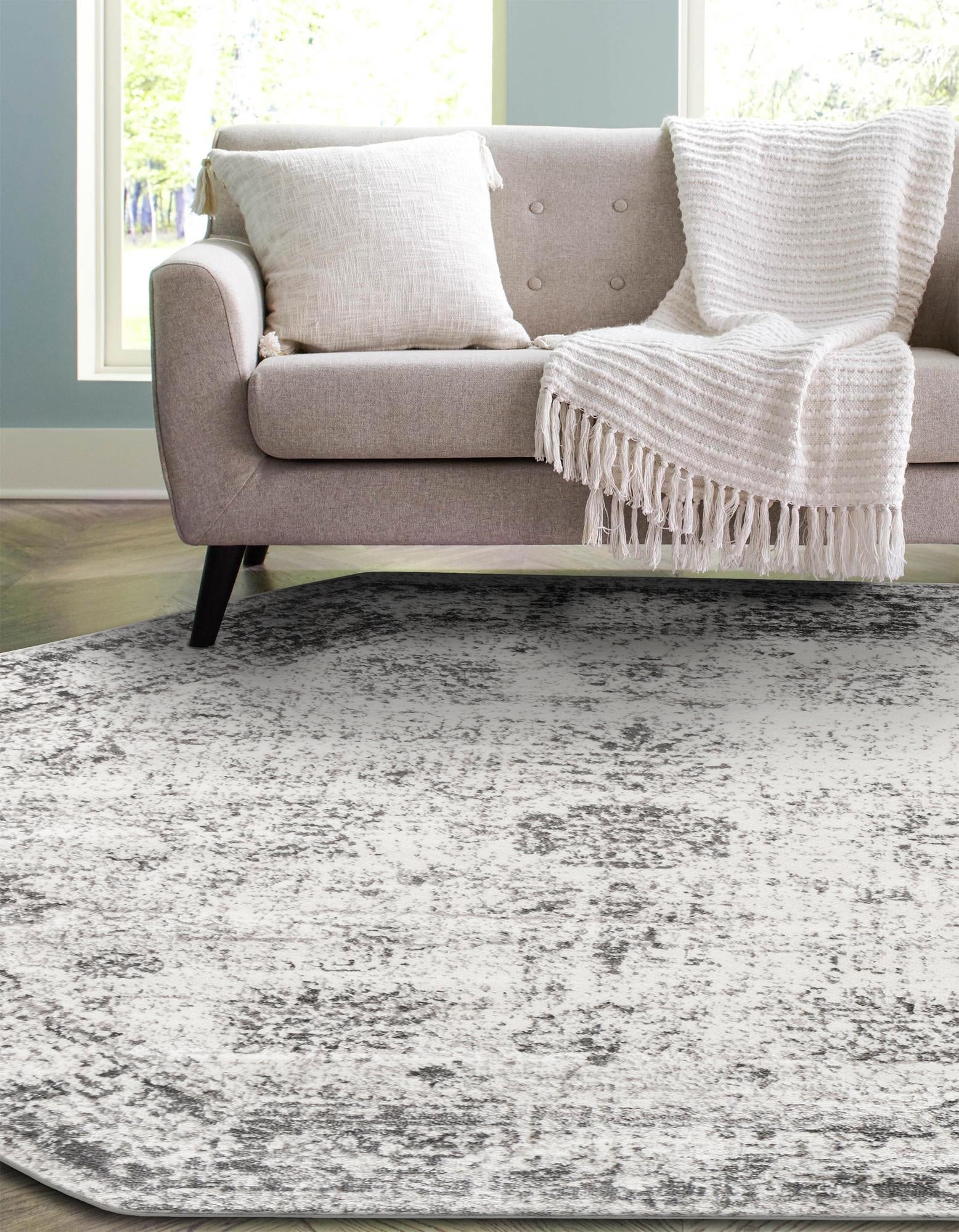 Riviera Elegance Collection Area Rug - Antibes (Gray)