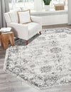 Riviera Elegance Collection Area Rug - Antibes (Gray) Octagon Gray  lifestyle 27