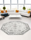 Riviera Elegance Collection Area Rug - Antibes (Gray) Octagon Gray  lifestyle 30