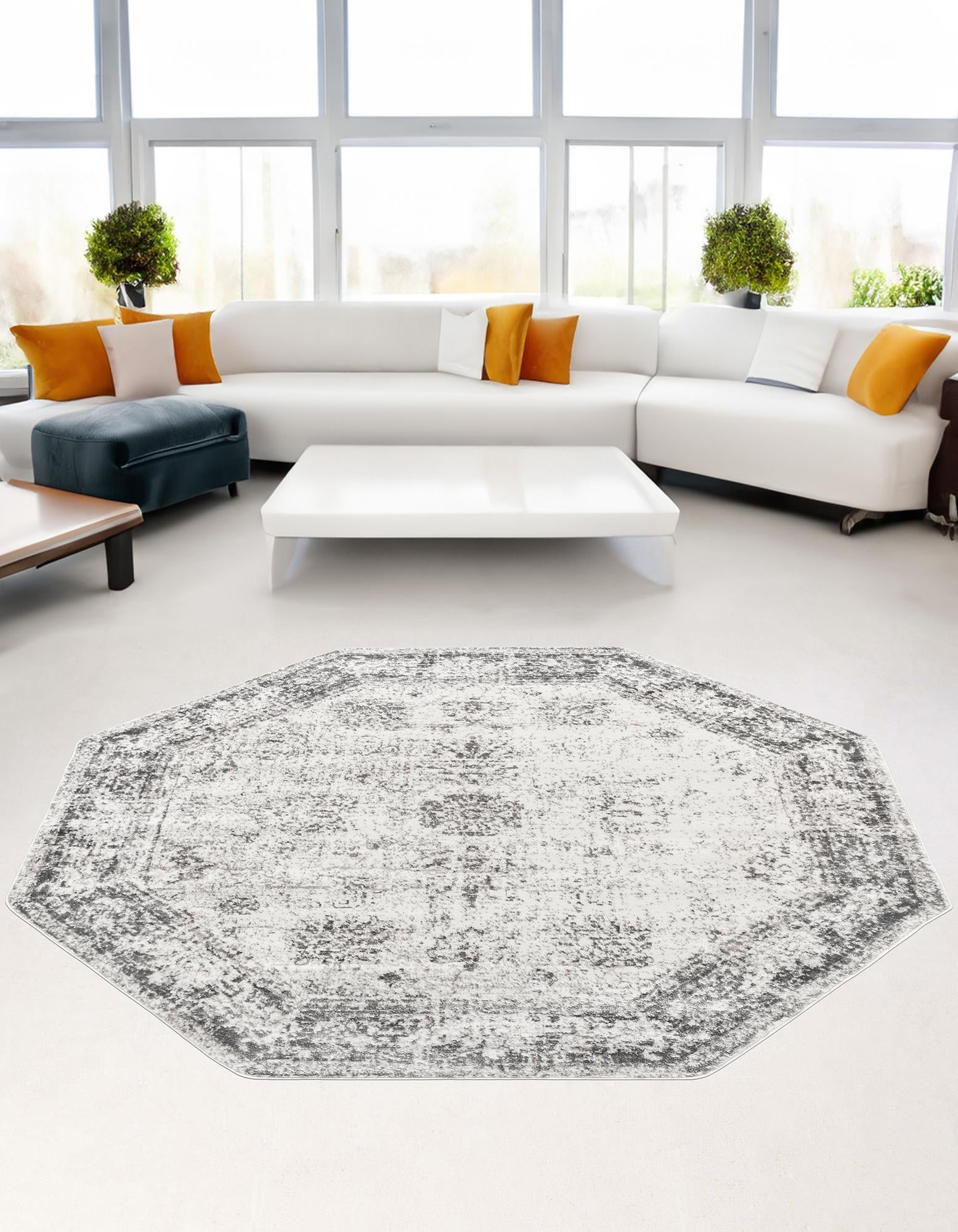 Riviera Elegance Collection Area Rug - Antibes (Gray)