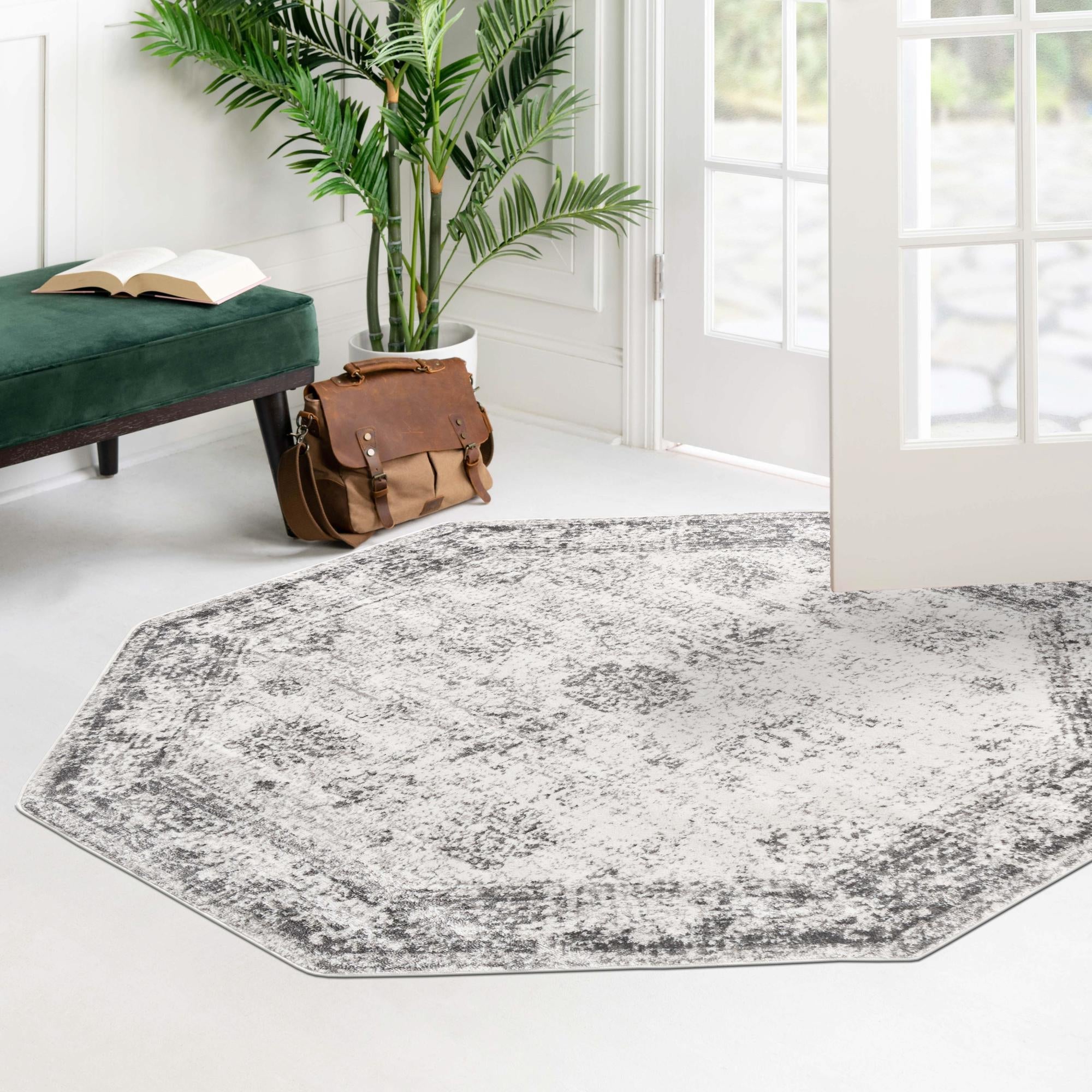 Riviera Elegance Collection Area Rug - Antibes (Gray)