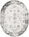 Riviera Elegance Collection Area Rug - Antibes (Gray) Oval Gray Main