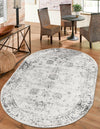 Riviera Elegance Collection Area Rug - Antibes (Gray) Oval Gray  lifestyle 3