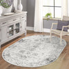 Riviera Elegance Collection Area Rug - Antibes (Gray) Oval Gray  lifestyle 47