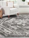 Riviera Elegance Collection Area Rug -  Menton (Gray) Octagon Gray  lifestyle 18