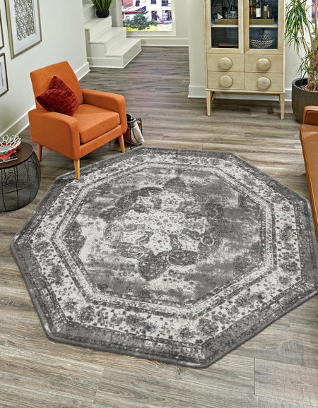 Riviera Elegance Collection Area Rug -  Menton (Gray)