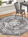 Riviera Elegance Collection Area Rug -  Menton (Gray) Octagon Gray  lifestyle 30