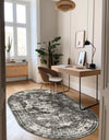 Riviera Elegance Collection Area Rug -  Menton (Gray) Oval Gray  lifestyle 11