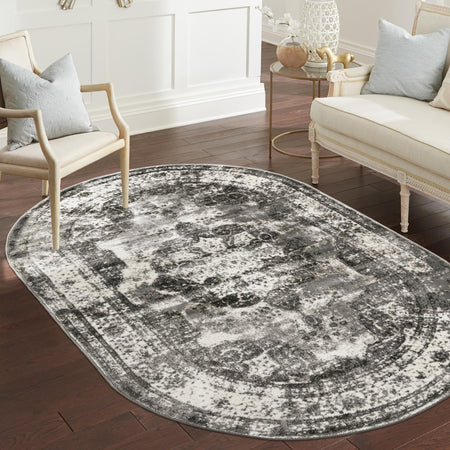 Riviera Elegance Collection Area Rug -  Menton (Gray)