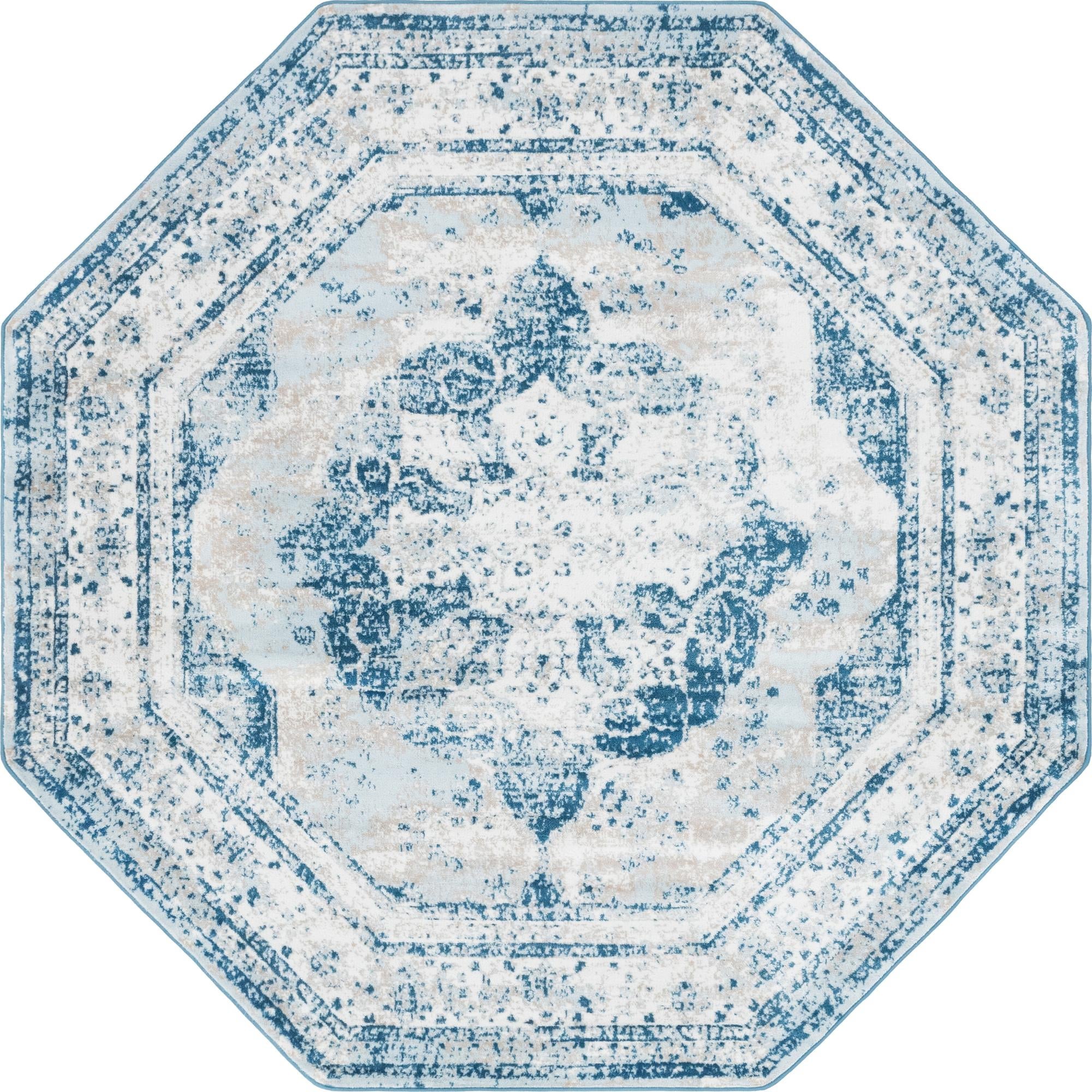 Riviera Elegance Collection Area Rug -  Menton (Blue)