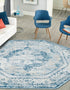 Riviera Elegance Collection Area Rug -  Menton (Blue)