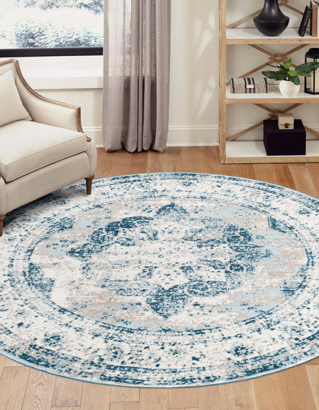 Riviera Elegance Collection Area Rug -  Menton (Blue)