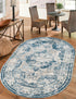 Riviera Elegance Collection Area Rug -  Menton (Blue)