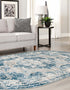 Riviera Elegance Collection Area Rug -  Menton (Blue)