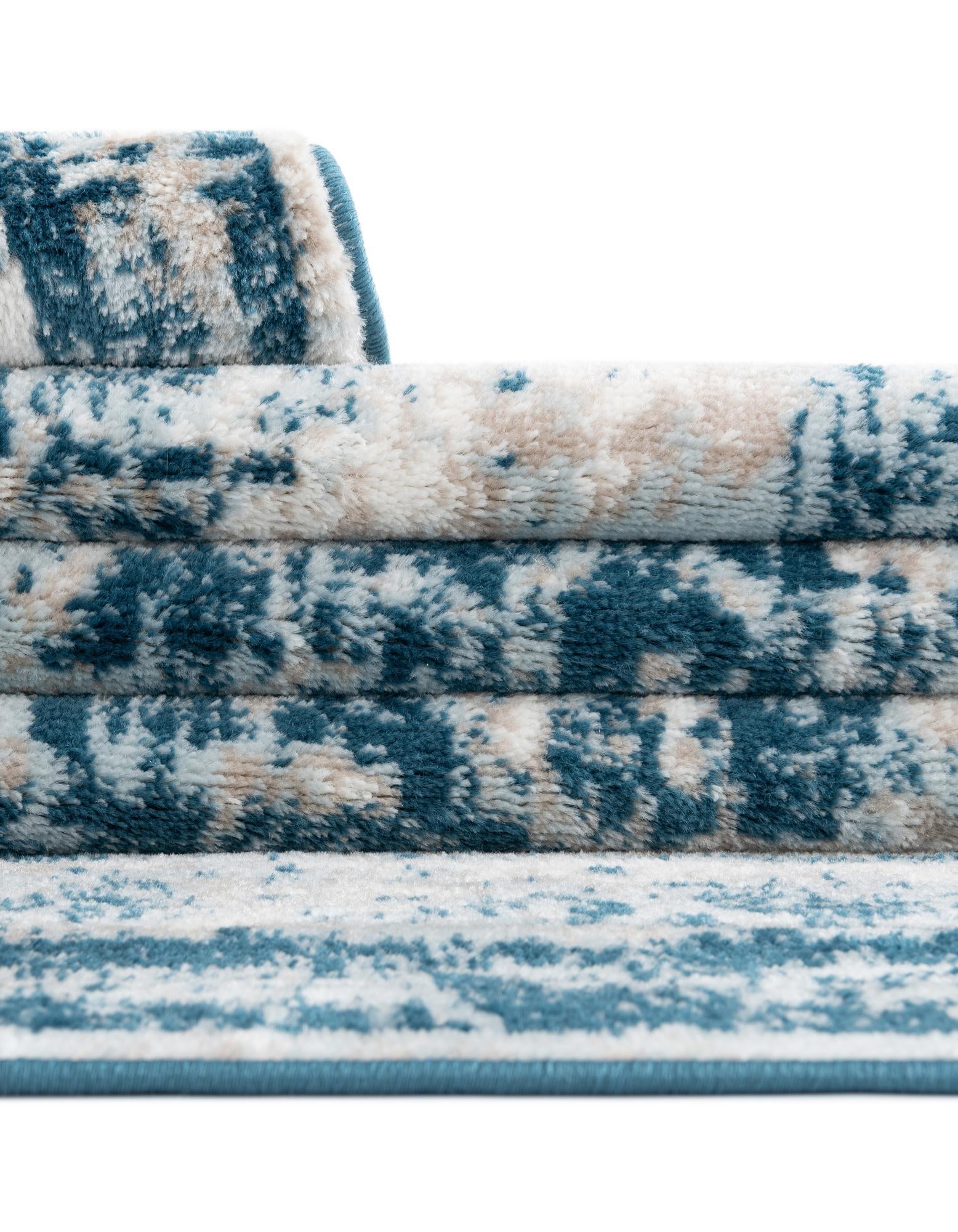 Riviera Elegance Collection Area Rug -  Menton (Blue)