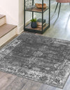 Riviera Elegance Collection Area Rug - Antibes (Dark Gray) Square Dark Gray  lifestyle 3