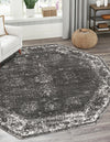 Riviera Elegance Collection Area Rug - Antibes (Dark Gray) Octagon Dark Gray  lifestyle 0