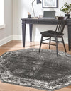 Riviera Elegance Collection Area Rug - Antibes (Dark Gray) Octagon Dark Gray  lifestyle 8