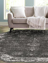 Riviera Elegance Collection Area Rug - Antibes (Dark Gray) Octagon Dark Gray  lifestyle 11