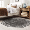 Riviera Elegance Collection Area Rug - Antibes (Dark Gray) Octagon Dark Gray  lifestyle 50