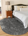 Riviera Elegance Collection Area Rug - Antibes (Dark Gray) Oval Dark Gray  lifestyle 18