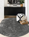 Riviera Elegance Collection Area Rug - Antibes (Dark Gray) Oval Dark Gray  lifestyle 22