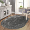 Riviera Elegance Collection Area Rug - Antibes (Dark Gray) Oval Dark Gray  lifestyle 47