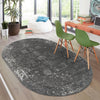 Riviera Elegance Collection Area Rug - Antibes (Dark Gray) Oval Dark Gray  lifestyle 48