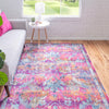 Prague Tapestry Collection Area Rug -  Moravia Rectangle Fuchsia  lifestyle 6