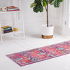 Prague Tapestry Collection Area Rug -  Moravia Runner Fuchsia  lifestyle 43