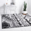 Cascade Range Collection Area Rug - Hood (Black and White) Square Black and White  lifestyle 0