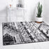 Cascade Range Collection Area Rug - Hood (Black and White)