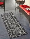 Cascade Range Collection Area Rug -  Rainier Runner Black and White  lifestyle 88