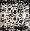 Cascade Range Collection Area Rug -  Shasta (Black and White) Square Black and White Main