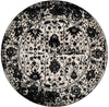 Cascade Range Collection Area Rug -  Shasta (Black and White) Round Black and White Main