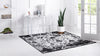 Cascade Range Collection Area Rug -  Shasta (Black and White) Square Black and White  lifestyle 2