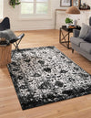 Cascade Range Collection Area Rug -  Shasta (Black and White) Rectangle Black and White  lifestyle 0