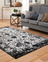 Cascade Range Collection Area Rug -  Shasta (Black and White) Rectangle Black and White  lifestyle 4