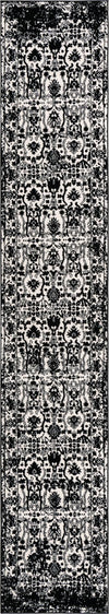 Cascade Range Collection Area Rug -  Shasta (Black and White) Runner Black and White Main