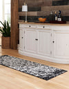 Cascade Range Collection Area Rug -  Shasta (Black and White) Runner Black and White  lifestyle 3