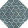 Garden Lattice Oasis Collection Area Rug - Arbor (Teal) Octagon Teal Main