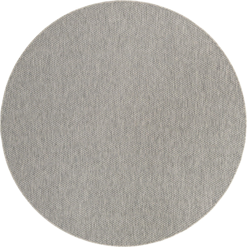 Patio Perfection Collection Area Rug - Veranda (Light Gray) Round Light Gray Main