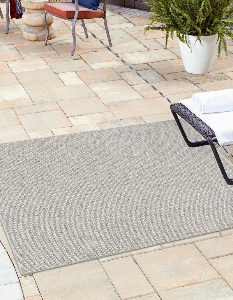 Patio Perfection Collection Area Rug - Veranda (Light Gray) Square Light Gray  lifestyle 28