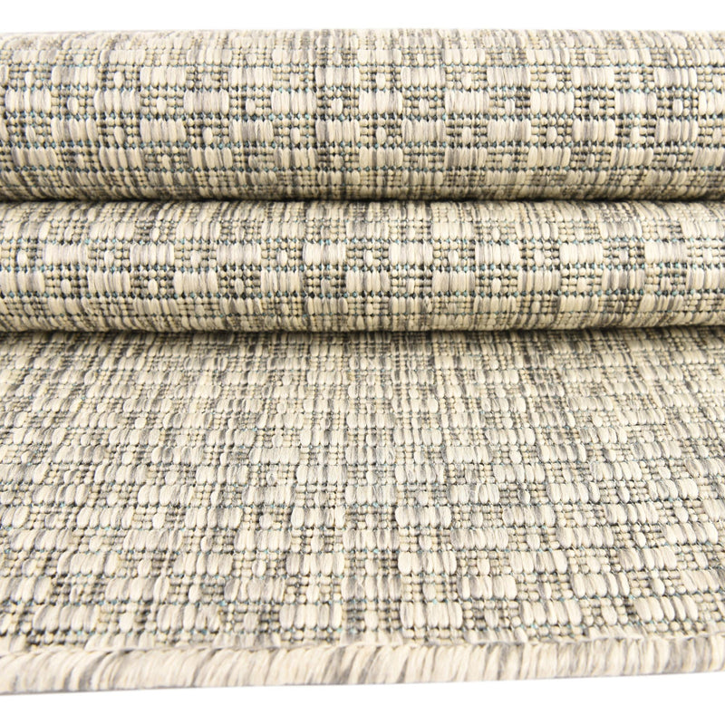 Patio Perfection Collection Area Rug - Veranda (Light Gray) Square Light Gray  lifestyle 54