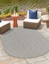 Patio Perfection Collection Area Rug - Veranda (Light Gray) Oval Light Gray  lifestyle 4