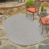 Patio Perfection Collection Area Rug - Veranda (Light Gray) Oval Light Gray  lifestyle 25