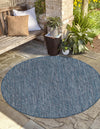 Patio Perfection Collection Area Rug - Veranda (Blue) Round Blue  lifestyle 33