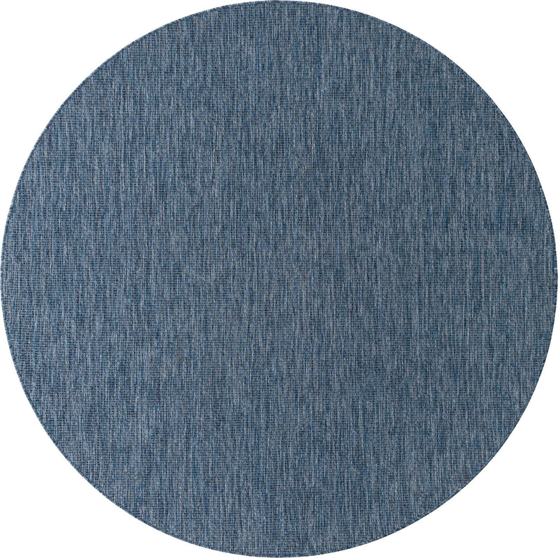 Patio Perfection Collection Area Rug - Veranda (Blue) Round Blue Main