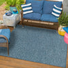 Patio Perfection Collection Area Rug - Veranda (Blue) Square Blue  lifestyle 57